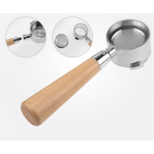 51mm wood handle with bottomless coffee portafilter